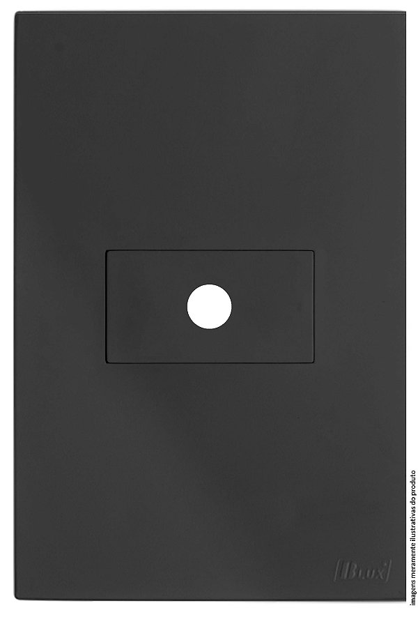 CJ PLACA FURO HORIZONTAL 4X2 -  RECTA HOME GRAFITE SATIN FOSCO