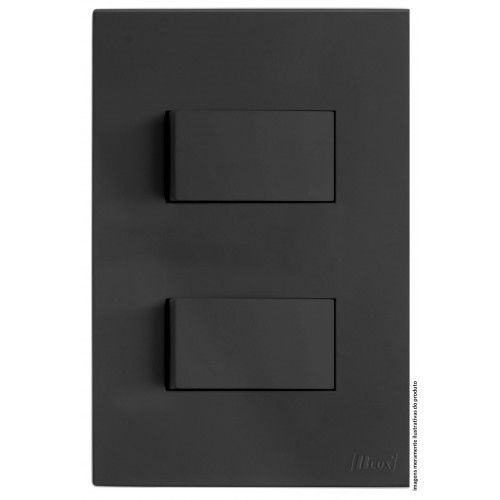 CJ INTERRUPTOR DUPLO (1 SIMPLES + 1PARALELO) 4X2- RECTA GRAFITE SATIN FOSCO