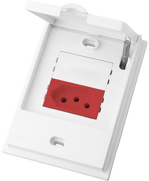 CJ TOMADA 20A VERMELHO -  BLUX B.L'ACQUA BRANCO
