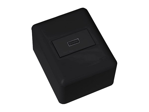 CJ ENTRADA USB SOBREPOR - BLUX OVERLAP GRAFITE