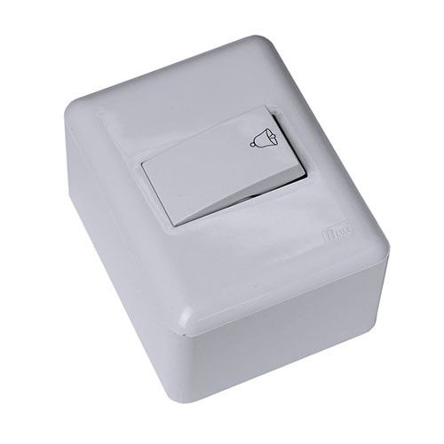 CJ PULSADOR DE CAMPAINHA HORIZONTAL - BLUX OVERLAP BRANCO