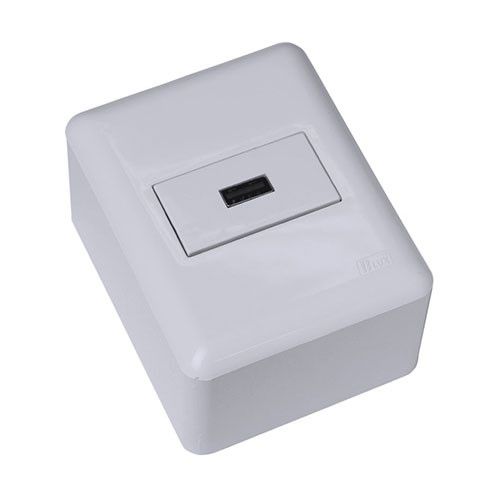 CJ ENTRADA USB SOBREPOR - BLUX OVERLAP BRANCO