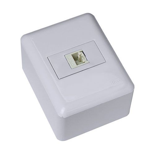 CJ ENTRADA RJ45 (INTERNET) SOBREPOR - BLUX OVERLAP BRANCO