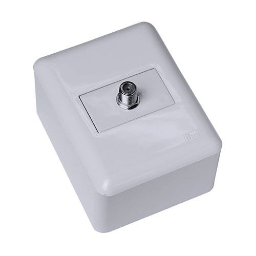 CJ COAXIAL (ANTENA) SOBREPOR - BLUX OVERLAP BRANCO