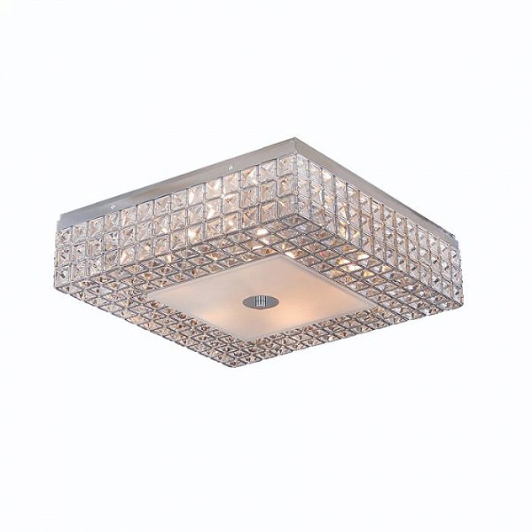 PLAFON LINHA SARAH QUADRADO 6 CRISTAIS - HEVVY