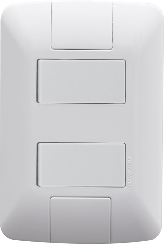 CJ INTERRUPTOR DUPLO SIMPLES 4X2 - TRAMONTINA ARIA BRANCO