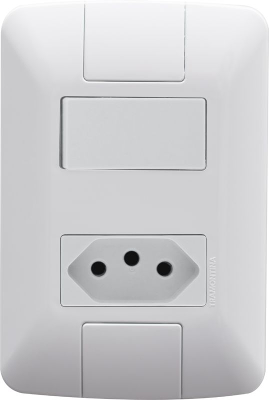 CJ INTERRUPTOR PARALELO + TOMADA 10A 4X2 - TRAMONTINA ARIA