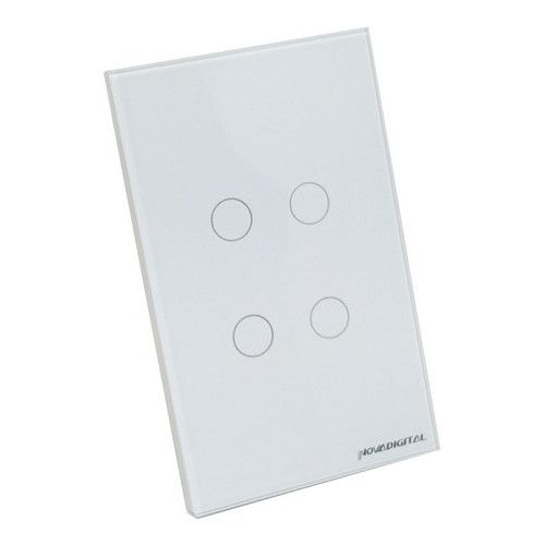 CJ 4 INTERRUPTORES TOUCH AUTOMAÇÃO BRANCO - NOVA DIGITAL