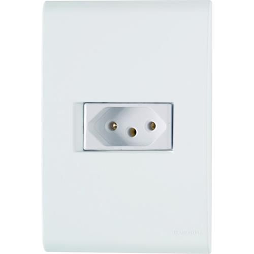 CJ TOMADA 10A HORIZONTAL BRANCO 4X2 - TRAMONTINA LIZ - TLZ57