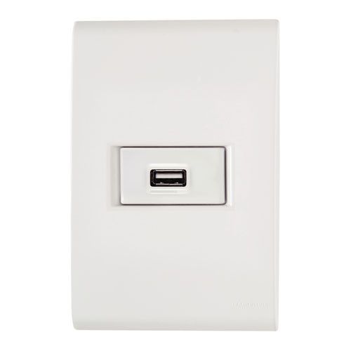 CJ ENTRADA USB BRANCO 4X2  - TRAMONTINA LIZ -