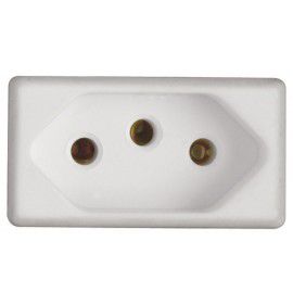 MODULO TOMADA 10A BRANCO - TRAMONTINA LUX2/LIZ