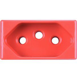MÓDULO TOMADA 20A VERMELHO - TRAMONTINA LUX2/LIZ
