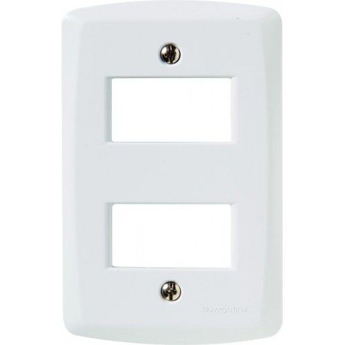 PLACA P/ 2 MODULOS SEPARADOS BRANCO 4X2 - TRAMONTINA LUX2