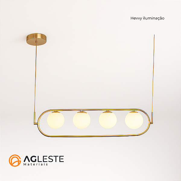 PENDENTE KELLER 4XG9 GOLD - HEVVY