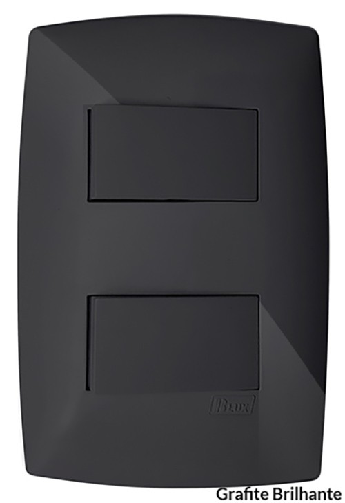 CJ INTERRUPTOR DUPLO PARALELO 4X2 - BLUX HOME GRAFITE