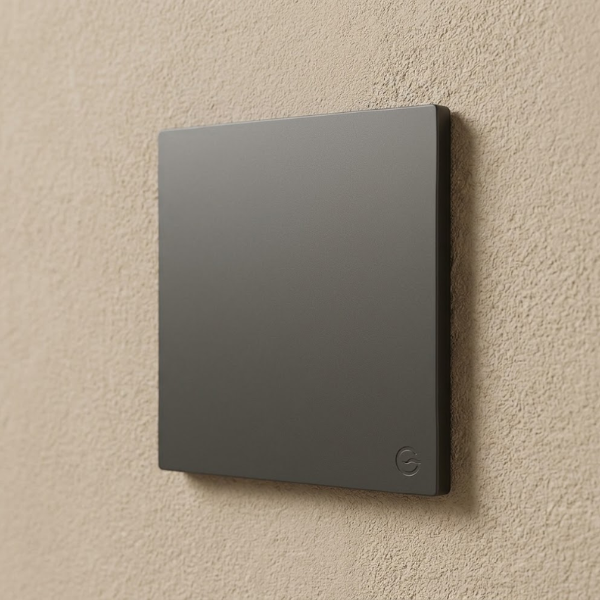 PLACA CEGA COM SUPORTE 4X4 RECTA GRAFITE SATIN FOSCO
