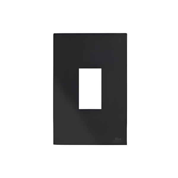 PLACA P/1 MOD.VERTICAL COM SUPORTE 4X2 - RECTA GRAFITE SATIN FOSCO