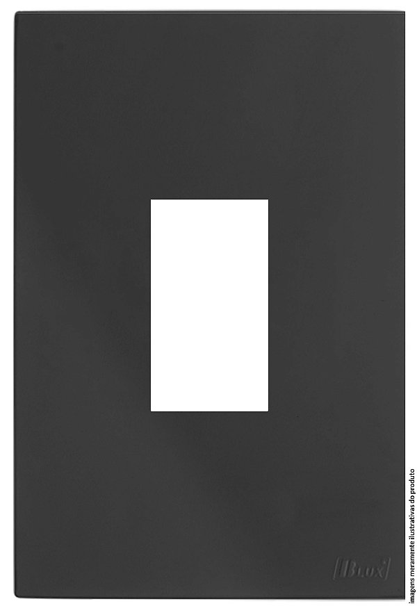 PLACA P/1 MOD.VERTICAL COM SUPORTE 4X2 - RECTA GRAFITE SATIN