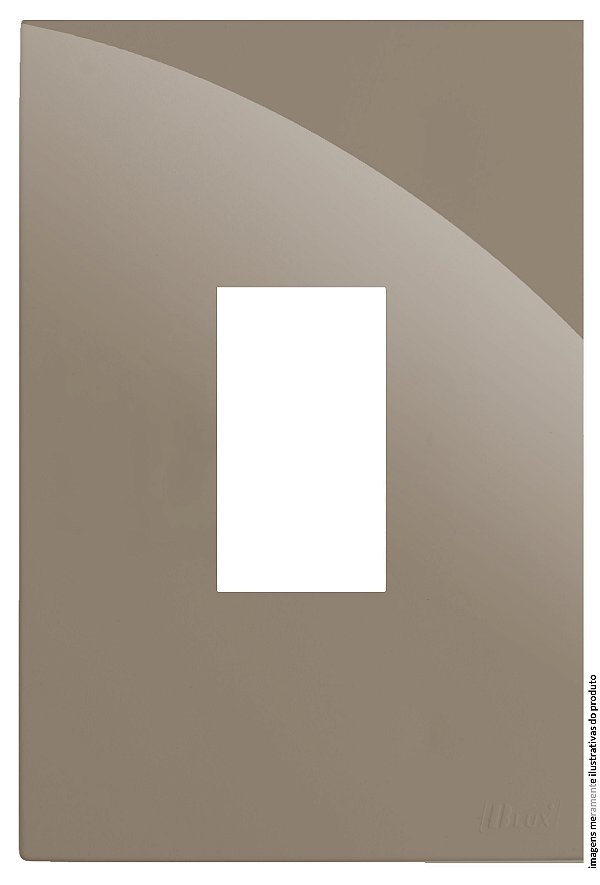 PLACA P/ 1 MODULO VERTIICAL COM SUPORTE 4X2 - RECTA FENDI GLOSS