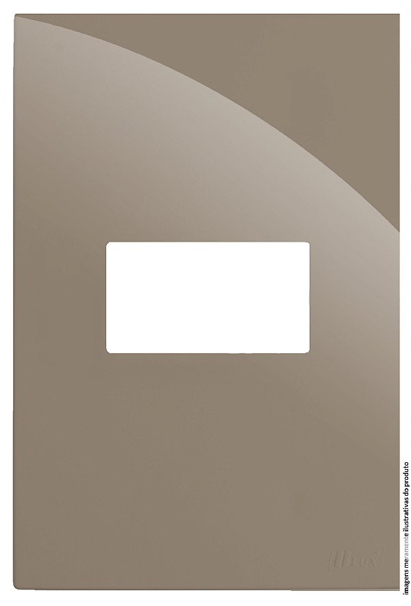 PLACA P/ 1 MODULO HOR. COM SUPORTE 4X2 - RECTA FENDI GLOSS