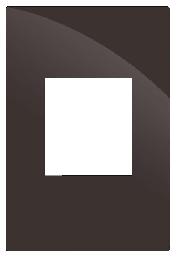 PLACA P/ 2 MODULOS JUNTOS COM SUPORTE 4X2 RECTA CHOCOLATE GL