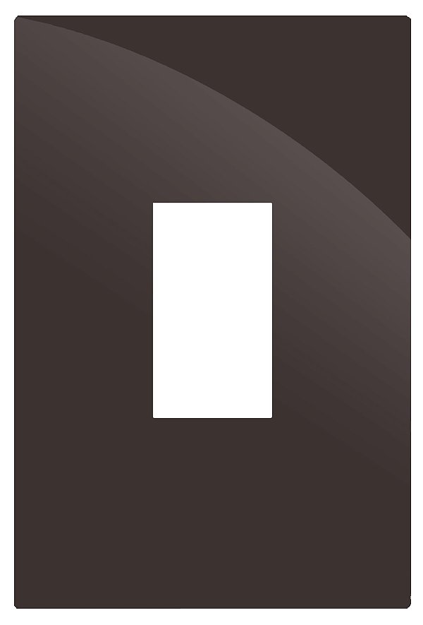 PLACA P/1 MODULO VERTICAL COM SUPORTE 4X2 RECTA CHOCOLATE GLOSS