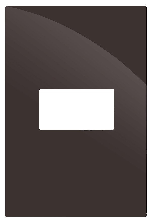 PLACA P/1 MODULO HORIZONTAL COM SUPORTE 4X2 - RECTA CHOCOLATE GLOSS