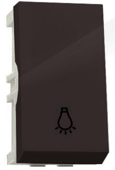 MODULO INTERRUPTOR PULSADOR MINUTERIA -  RECTA CHOCOLATE