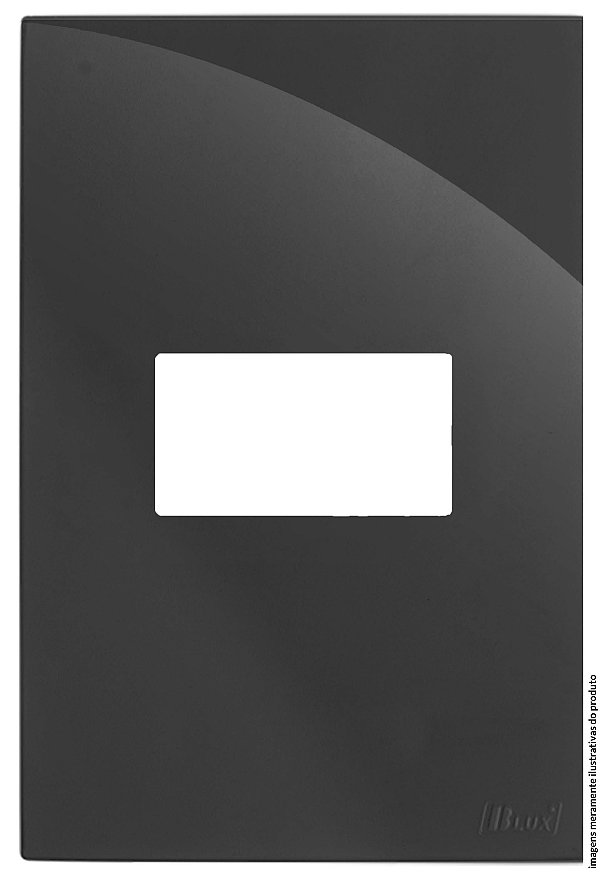 PLACA P/1 MODULO HORIZONTAL COM SUPORTE 4X2 - RECTA GRAFITE GLOSS