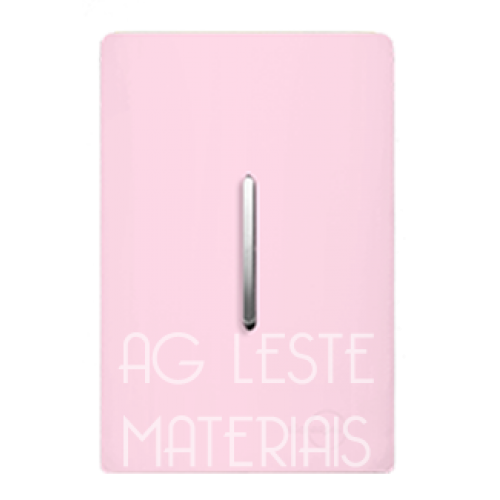 CJ INTERRUPTOR SIMPLES VERTICAL COM SUPORTE 4X2 - DICOMPEL NOVARA PETALA CROMADO  - DNV1500/1PTCR