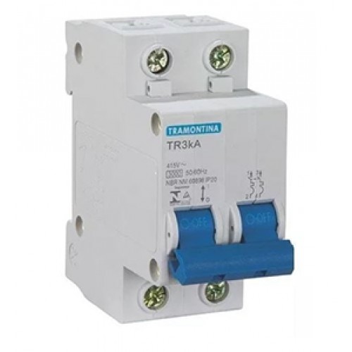 DISJUNTOR BIPOLAR TR3ka CURVA C 20A DIN - TRAMONTINA