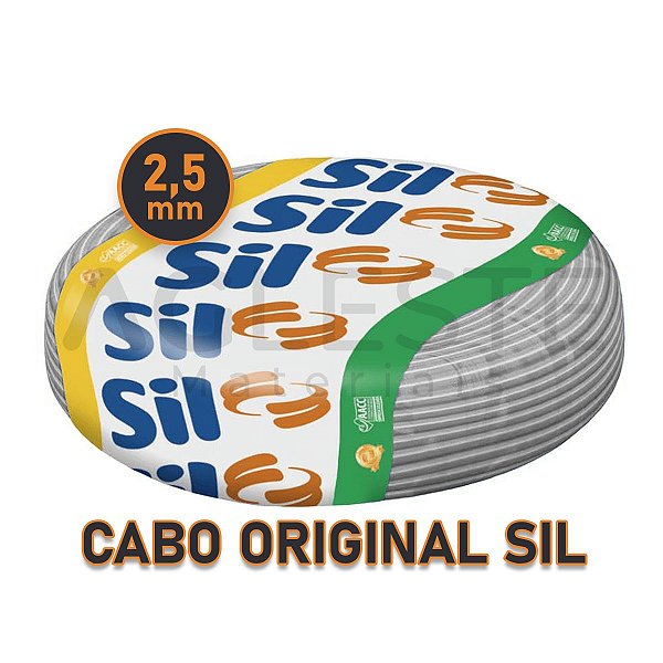 FIO ELETRICO CABO FLEXIVEL 2,5MM ROLO COM 100 METROS CINZA