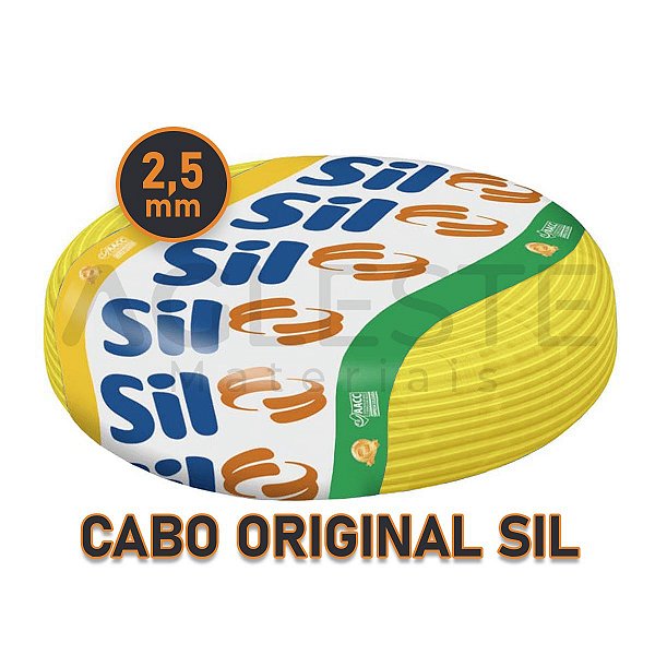 FIO ELETRICO CABO FLEXIVEL 2,5MM ROLO COM 100 METROS AMARELO