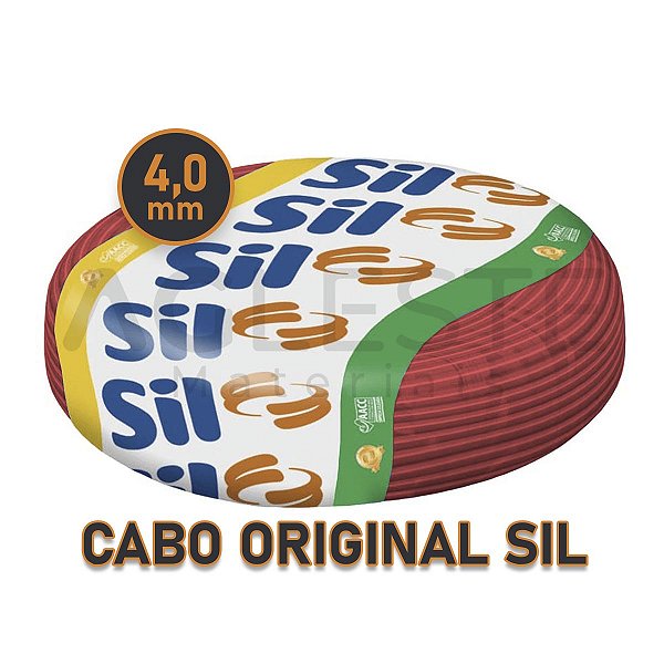 FIO ELETRICO CABO FLEXIVEL 4MM ROLO COM 100 METROS VERMELHO