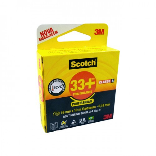 FITA ISOLANTE 33+ PROFISSIONAL 19MM X 10M  - SCOTCH