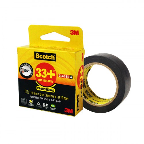 FITA ISOLANTE 33+ PROFISSIONAL 19MM X 5M  - SCOTCH