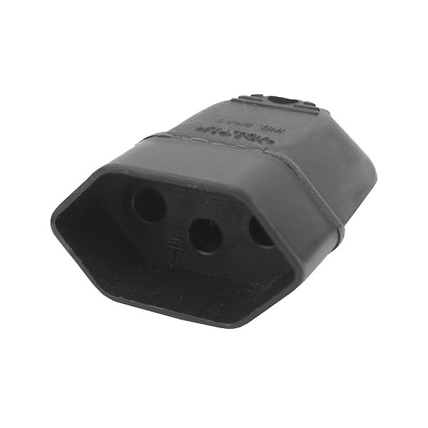 PLUG DE TOMADA FÊMEA (2P + T)-VOLTIM - PRETO 20A-PTFP20A