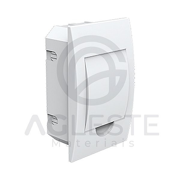 QUADRO DISTRIBUIÇÃO P/ 4 DISJUNTORES DIN EMBUTIR - ENERBRAS
