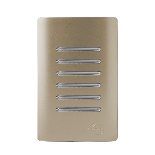 CJ INTERRUPTOR SEXTUPO SIMPLES (ESPECIAL) 4X2 -  NOVARA CHAMPANHE CROMADO