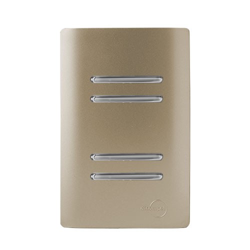 CJ INTERRUPTOR QUADRUPLO SIMPLES (ESPECIAL) 4X2 - NOVARA CHAMPANHE CROMADO
