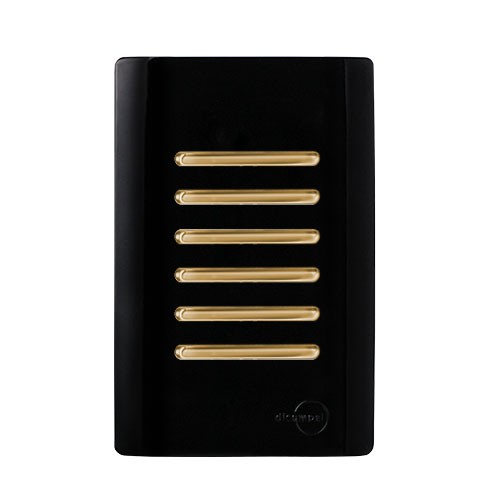 CJ INTERRUPTOR SEXTUPLO PARALELO (ESPECIAL) 4X2 - NOVARA PRETO BRILHANTE GOLD