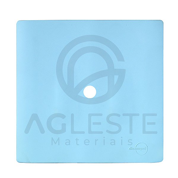 PLACA FURO COM SUPORTE  4X4 - NOVARA AZUL CELESTE