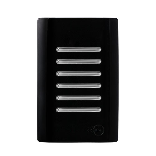 CJ INTERRUPTOR SEXTUPLO SIMPLES (ESPECIAL) 4X2 - NOVARA PRETO BRILHANTE CROMADO
