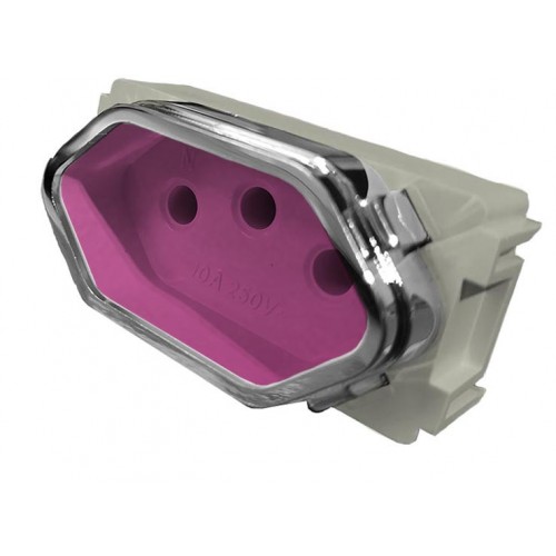 MODULO TOMADA 20A - DICOMPEL NOVARA ROSA FOSCO CROMADO