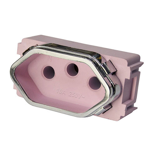 MODULO TOMADA 10A - DICOMPEL NOVARA PETALA CROMADO