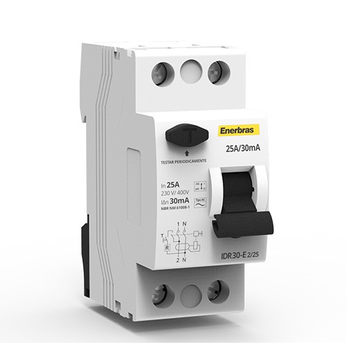 INTERRUPTOR DIFERENCIAL RESIDUAL BIPOLAR 25A/30MA - ENERBRAS