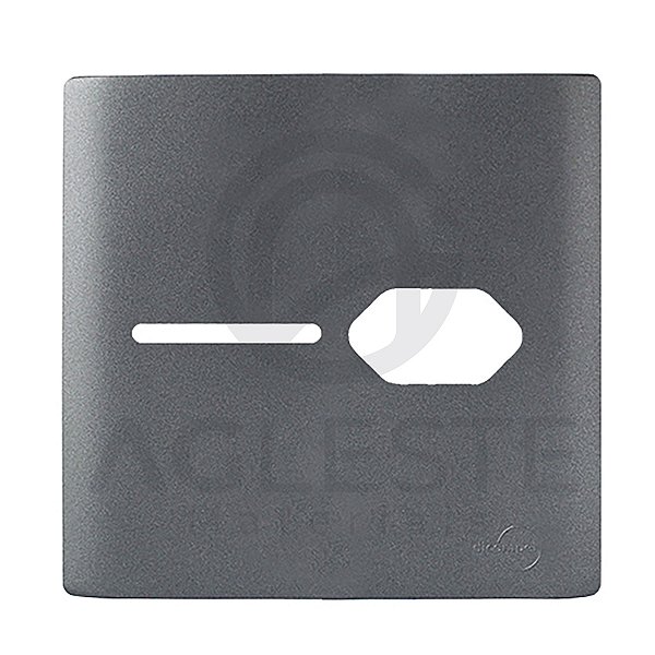 PLACA P/ 1 INTERRUPTOR + TOMADA COM SUPORTE 4X4 - DICOMPEL N