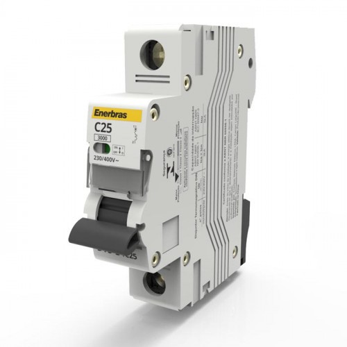 DISJUNTOR MONOPOLAR CURVA C 25A DIN - ENERBRAS