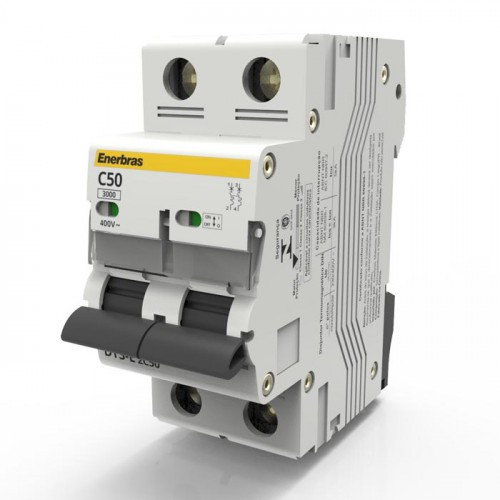 DISJUNTOR BIPOLAR CURVA C 50A DIN - ENERBRAS