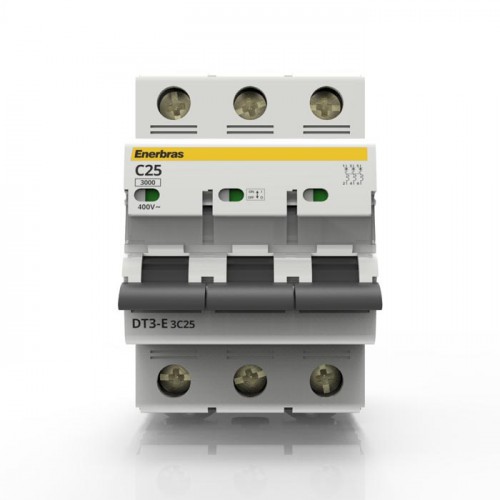 DISJUNTOR TRIPOLAR CURVA C 25A DIN - ENERBRAS